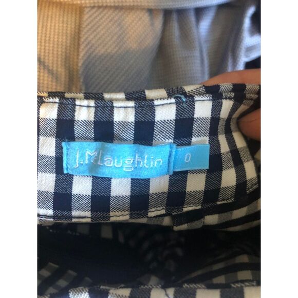 J. McLaughlin Blue Plaid Gingham Button Pocket Pencil Skirt, size 0 - Picture 5 of 5